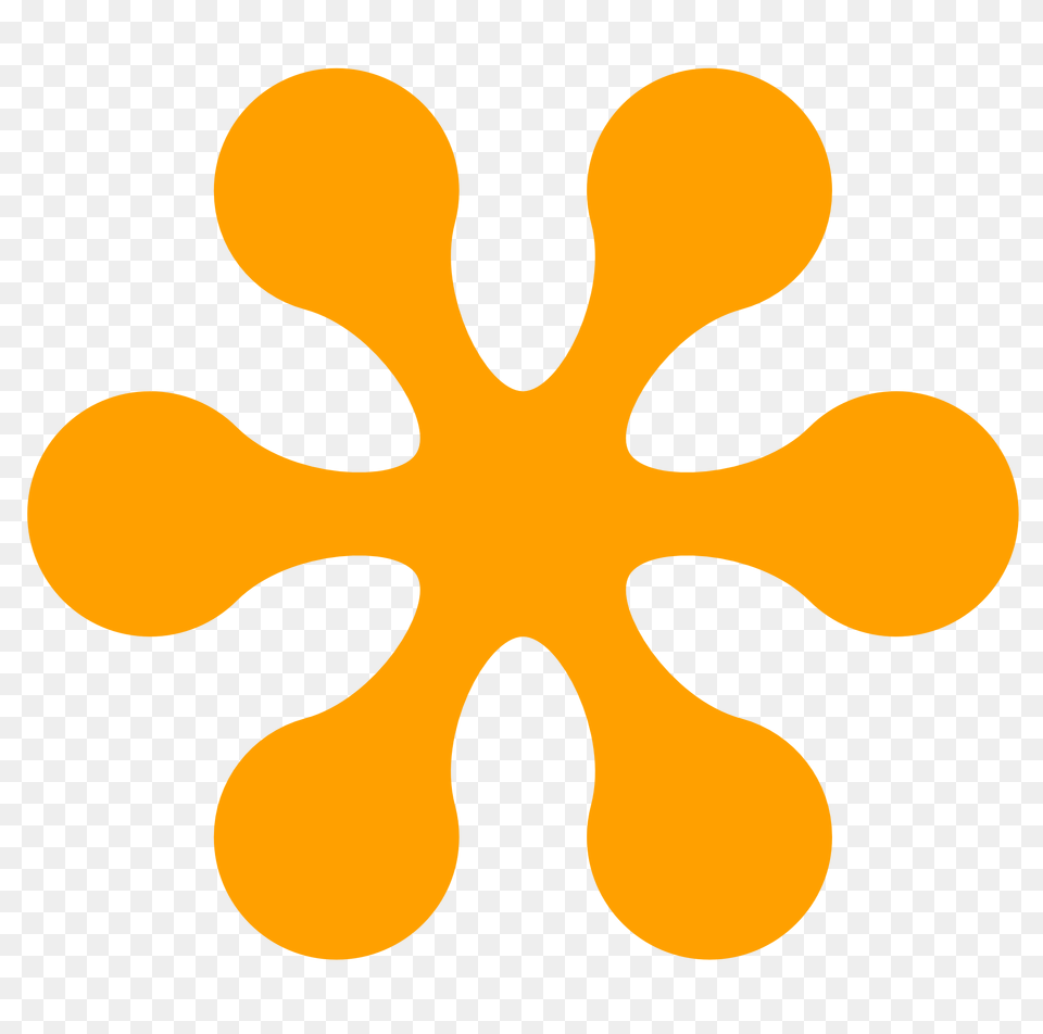 Orange Flower Clipart Fower, Cutlery, Spoon, Logo, Outdoors Free Png