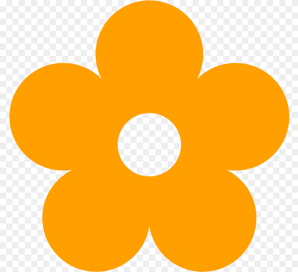 Orange Flower Clipart Kid Art Transparent Background Spring Flower Clipart, Daisy, Plant, Anemone, Astronomy Free Png Download