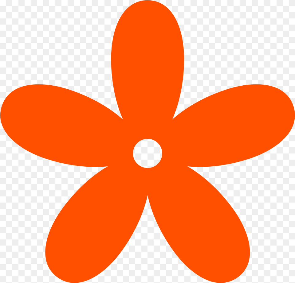 Orange Flower Clipart Pink Flower Clipart, Daisy, Plant, Machine, Propeller Png Image