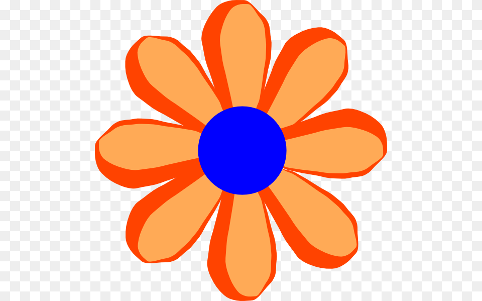 Orange Flower Clipart Tiny Flower Orange Cartoon Flowers, Anemone, Daisy, Petal, Plant Free Png Download