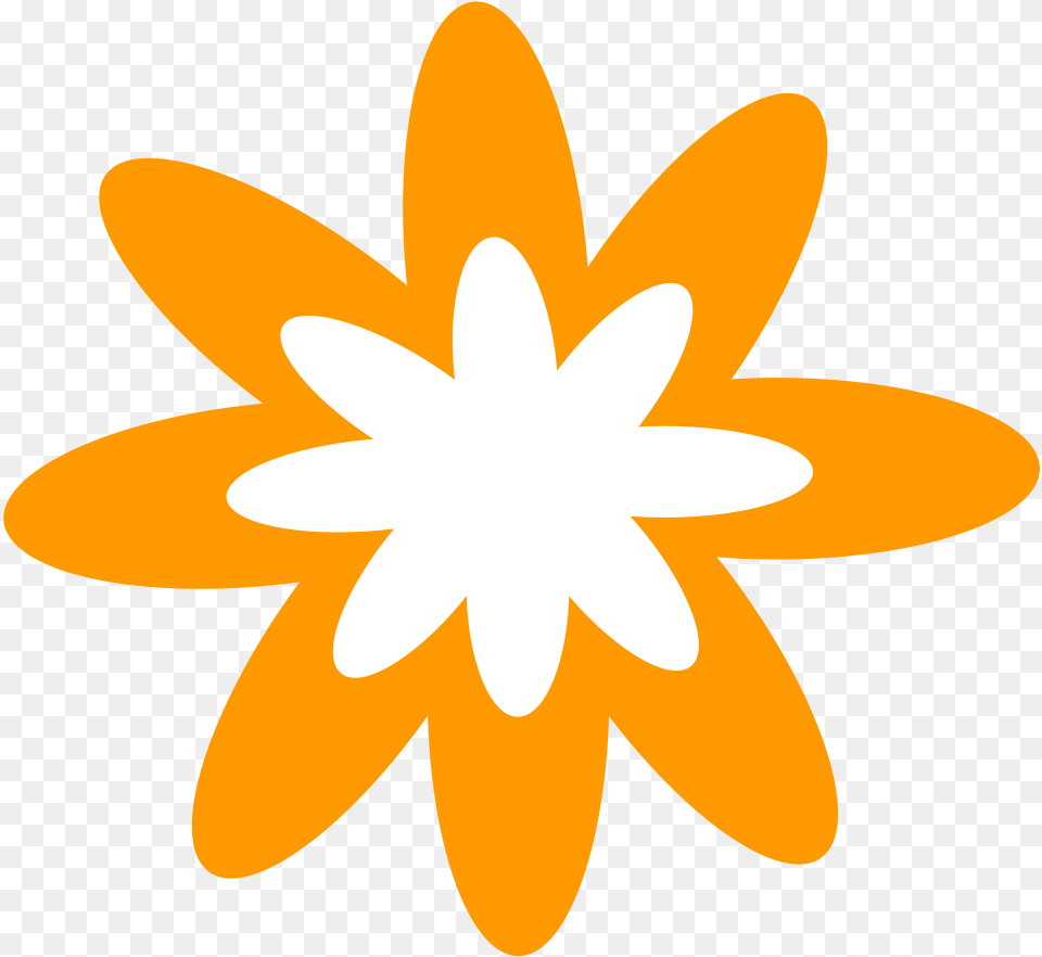 Orange Flower Icon Clipart Orange Flower Clipart, Daisy, Plant, Animal, Sea Life Free Transparent Png
