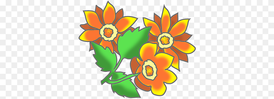 Orange Flowers Clipart Clip Art Flowers, Pattern, Graphics, Floral Design, Plant Free Png Download