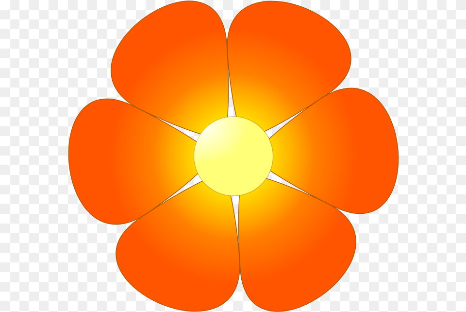 Orange Flowers Cliparts Clip Art Clipartix Flower Clipart Transparent, Sun, Sky, Outdoors, Nature Free Png Download