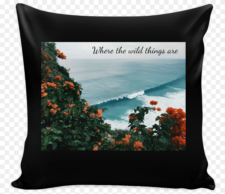 Orange Flowers In The Sea, Cushion, Home Decor, Pillow, Flower Png