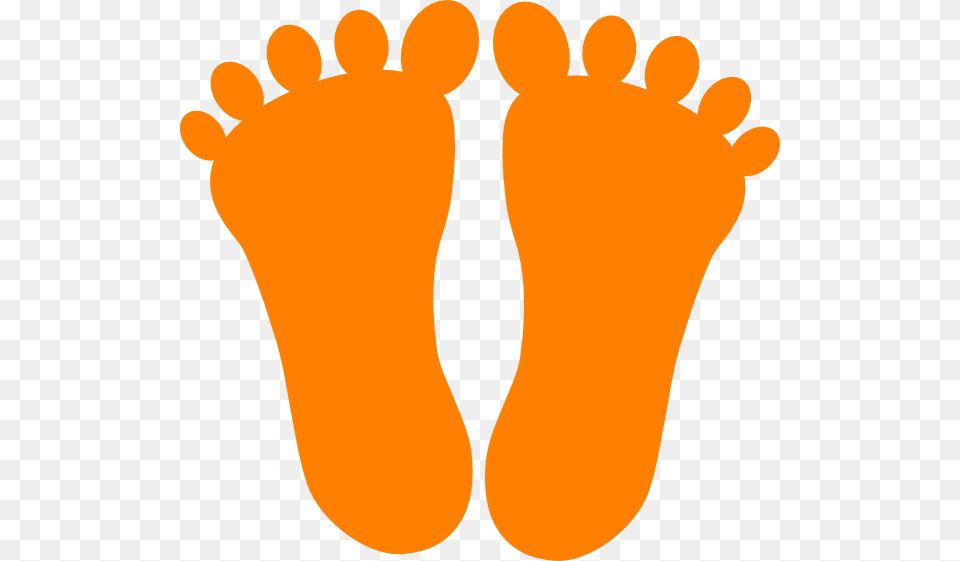 Orange Footprints Clipart, Baby, Person, Footprint Free Png