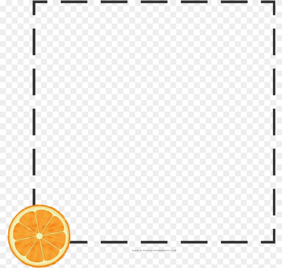 Orange Frame Border Square Geometric Fruit Orange, Citrus Fruit, Food, Plant, Produce Free Png