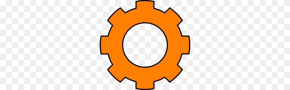 Orange Gear Clip Art, Machine, Spoke, Wheel Free Png Download