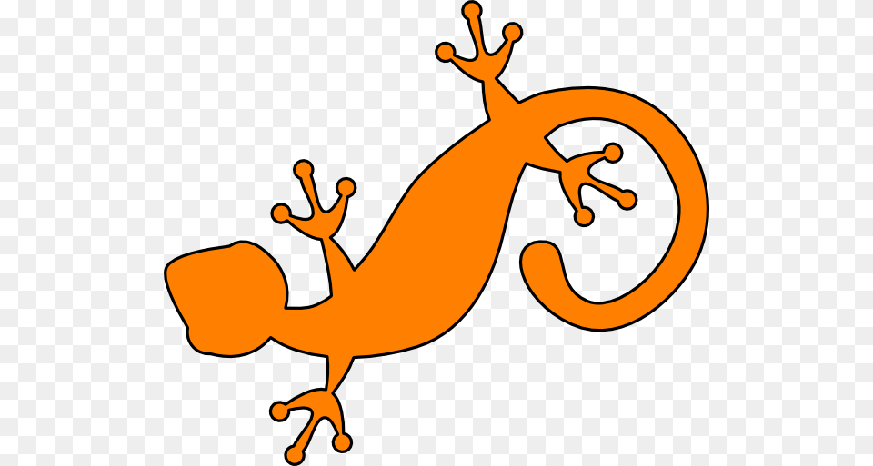 Orange Gecko Clip Art, Animal, Lizard, Reptile, Amphibian Free Png