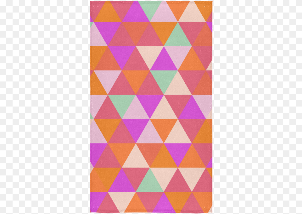 Orange Geometric Triangle Pattern Custom Towel 16 X28 Triangle, Home Decor, Rug, Smoke Pipe Free Png