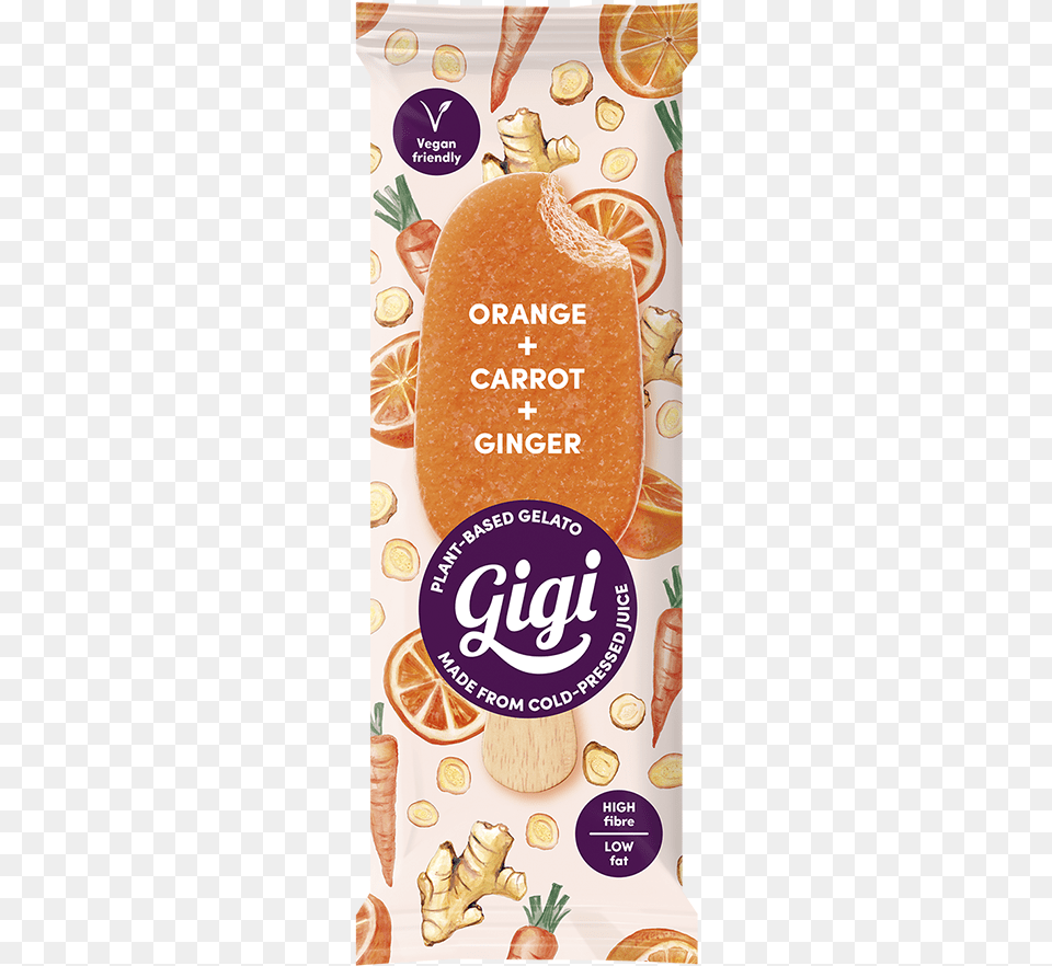 Orange Ginger Carrot Ice Cream Gigi Gelato Fitness Nutrition, Advertisement, Plant, Grapefruit, Fruit Png