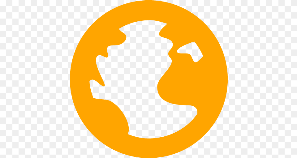 Orange Globe 6 Icon Orange Globe Icons Transparent Brown Earth Icon, Logo, Symbol, Leaf, Plant Free Png