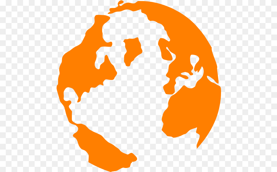 Orange Globe Clip Art Vector Clip Art Online World Black White, Astronomy, Outer Space, Planet, Person Free Png