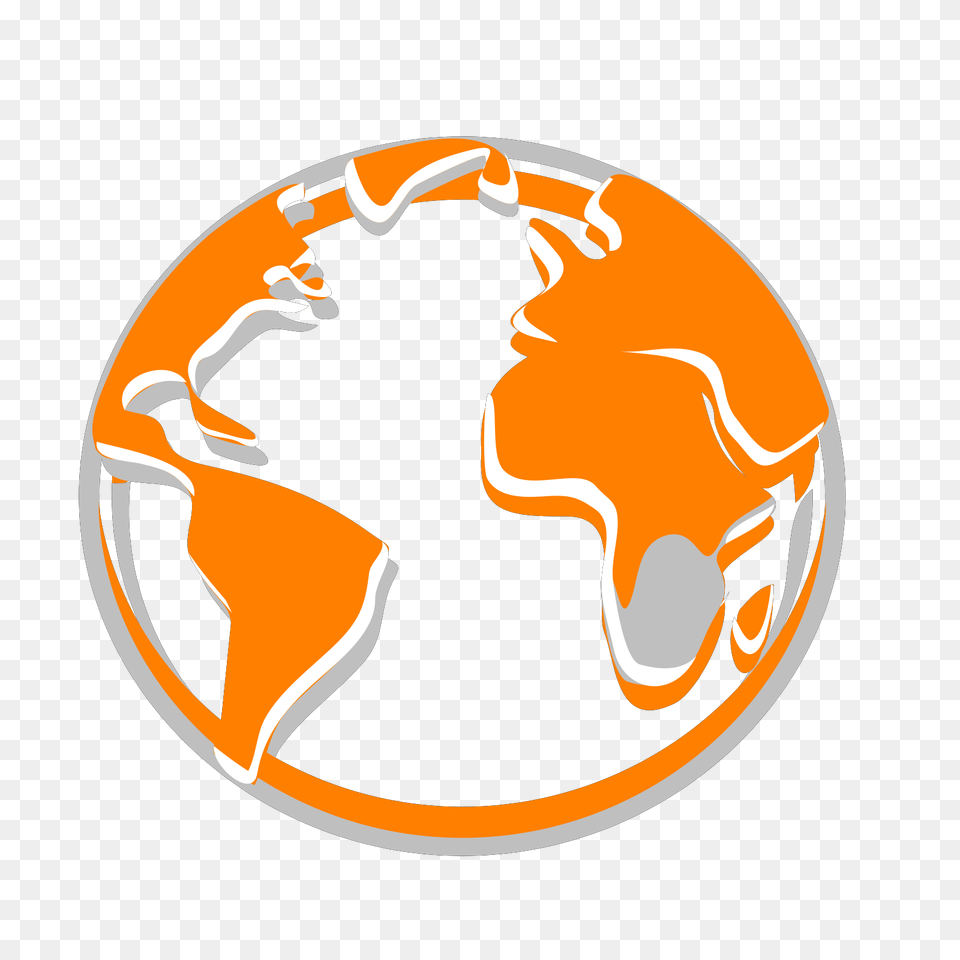 Orange Globe Logo Earth Clipart Black And White, Ball, Football, Soccer, Soccer Ball Png