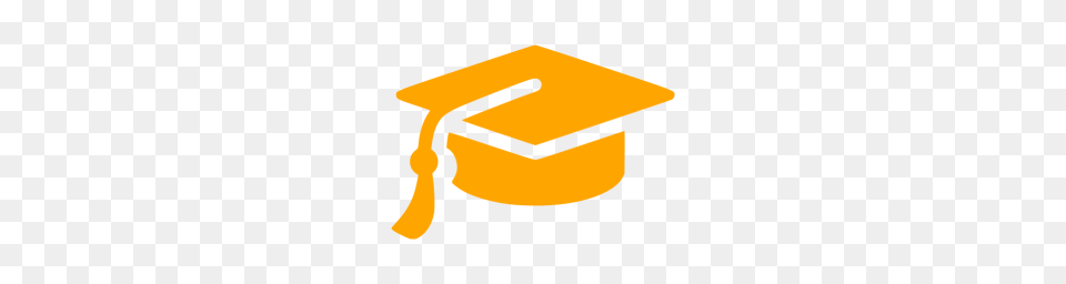 Orange Graduation Cap Icon, Art Free Transparent Png