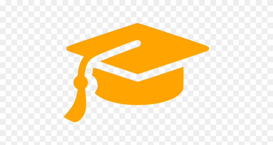 Orange Graduation Cap Icon, People, Person, Animal, Fish Free Png Download