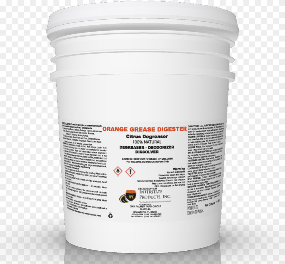 Orange Grease Digester Bee, Cup, Bottle, Shaker, Paint Container Free Png
