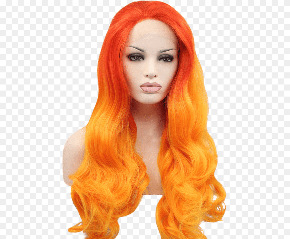 Orange Hair Wig, Adult, Female, Person, Woman Png