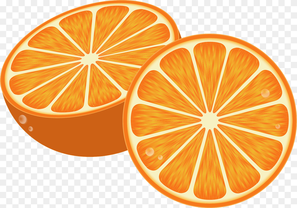 Orange Halves Clipart, Citrus Fruit, Food, Fruit, Grapefruit Png