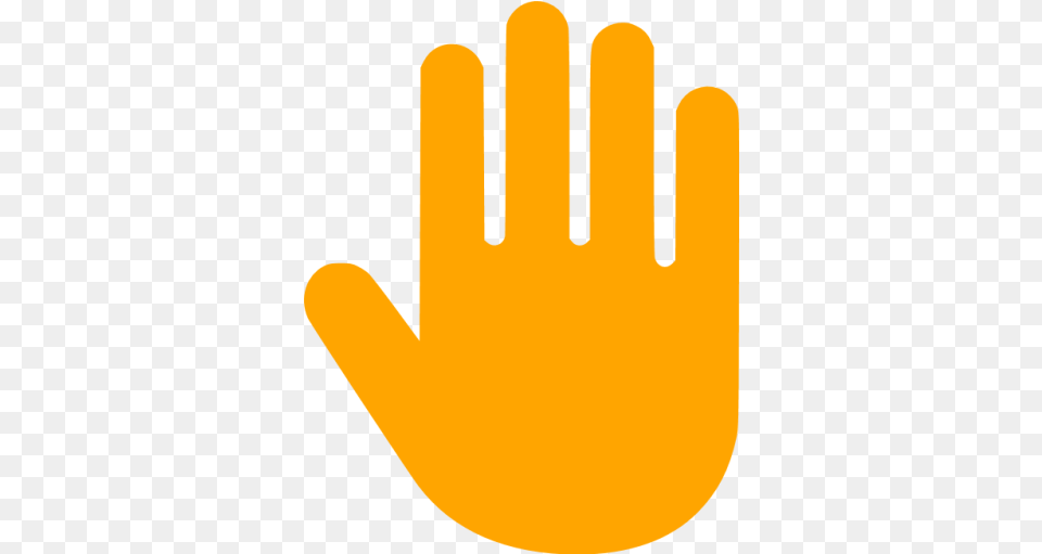Orange Hand Cursor Icon Objection Icon, Clothing, Glove, Cutlery, Fork Png Image