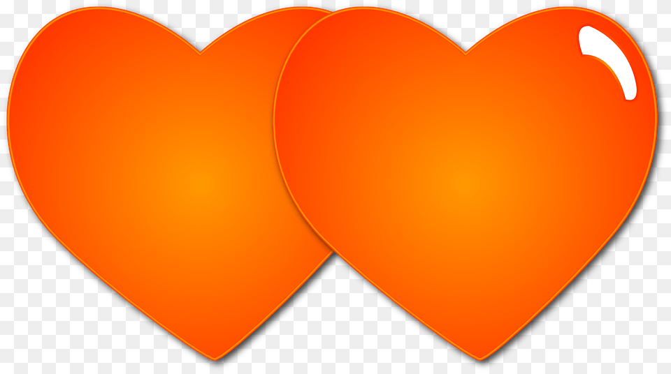 Orange Heart Love Orange, Balloon Png