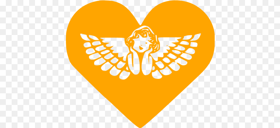 Orange Heart 64 Icon Orange Heart Icons For Women, Logo, Symbol, Face, Head Free Png
