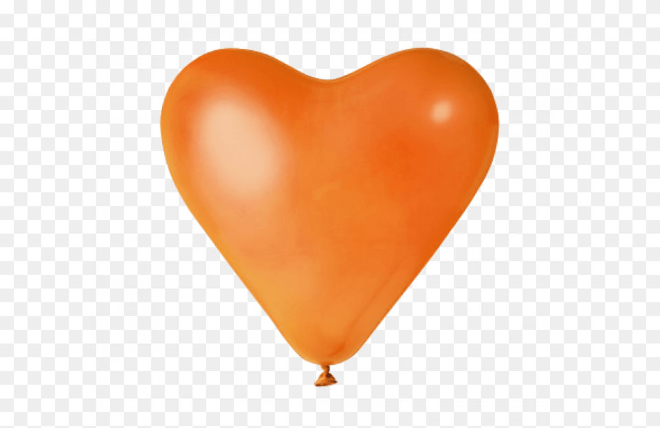 Orange Heart Balloons For Your Foodbal Heart, Balloon Free Transparent Png