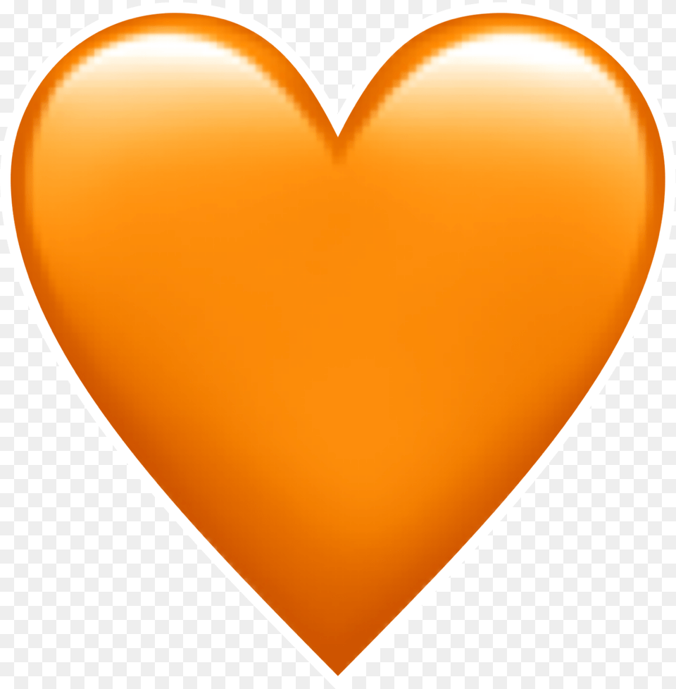 Orange Heart Download Emoji Iphone Coeur Orange, Balloon Free Transparent Png