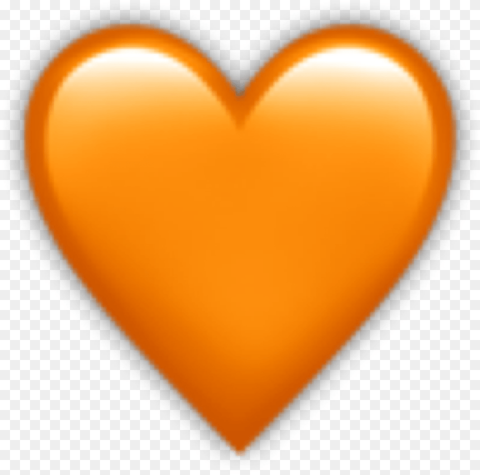 Orange Heart Emoji Sticker By Sakura Cher Orange Heart Emoji, Balloon, Astronomy, Moon, Nature Free Png Download