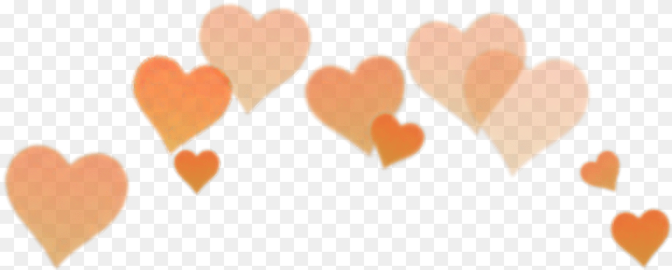 Orange Heart Filter Snapchat Snapchat Crown Orange Heart Crown, Leaf, Plant Free Transparent Png