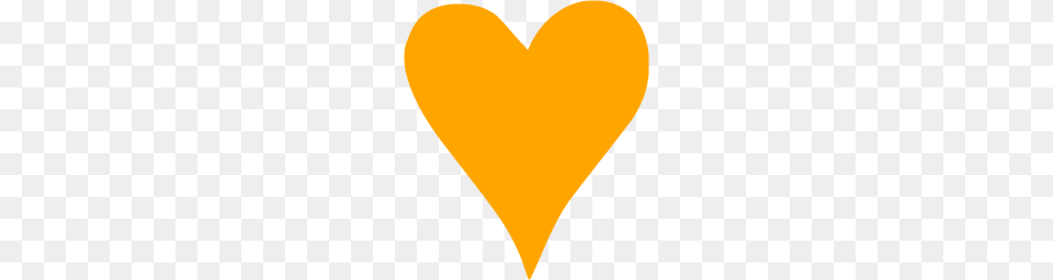 Orange Heart Icon, Art Png