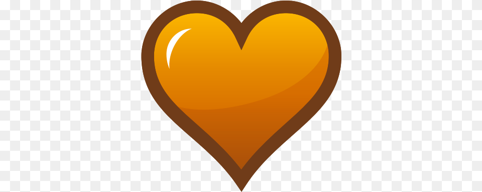 Orange Heart Icon Clip Arts For Web Brown Heart Clipart, Balloon Free Png Download