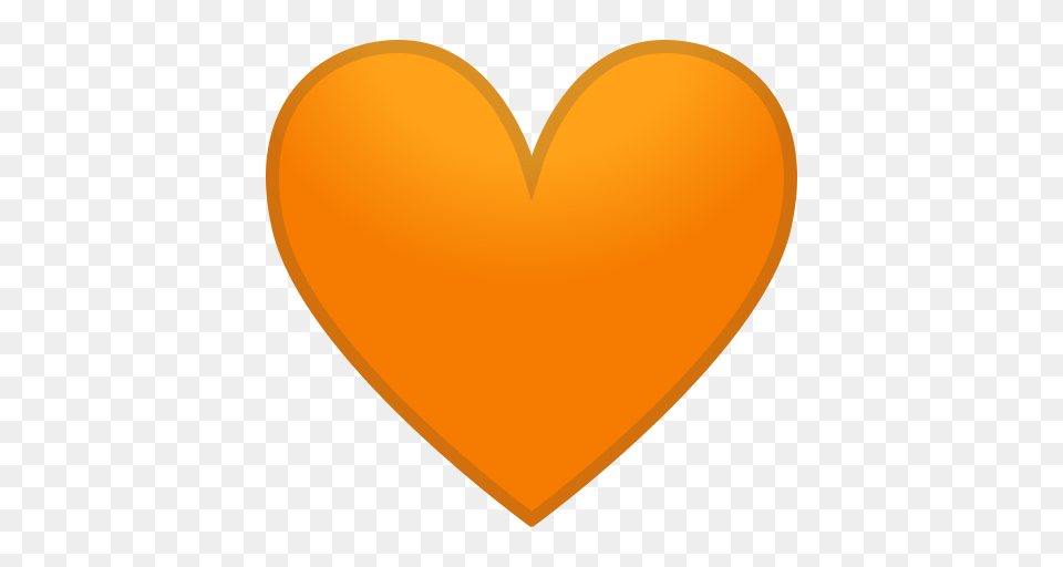 Orange Heart Icon Noto Emoji People Family Love Iconset Google, Balloon, Astronomy, Moon, Nature Png Image