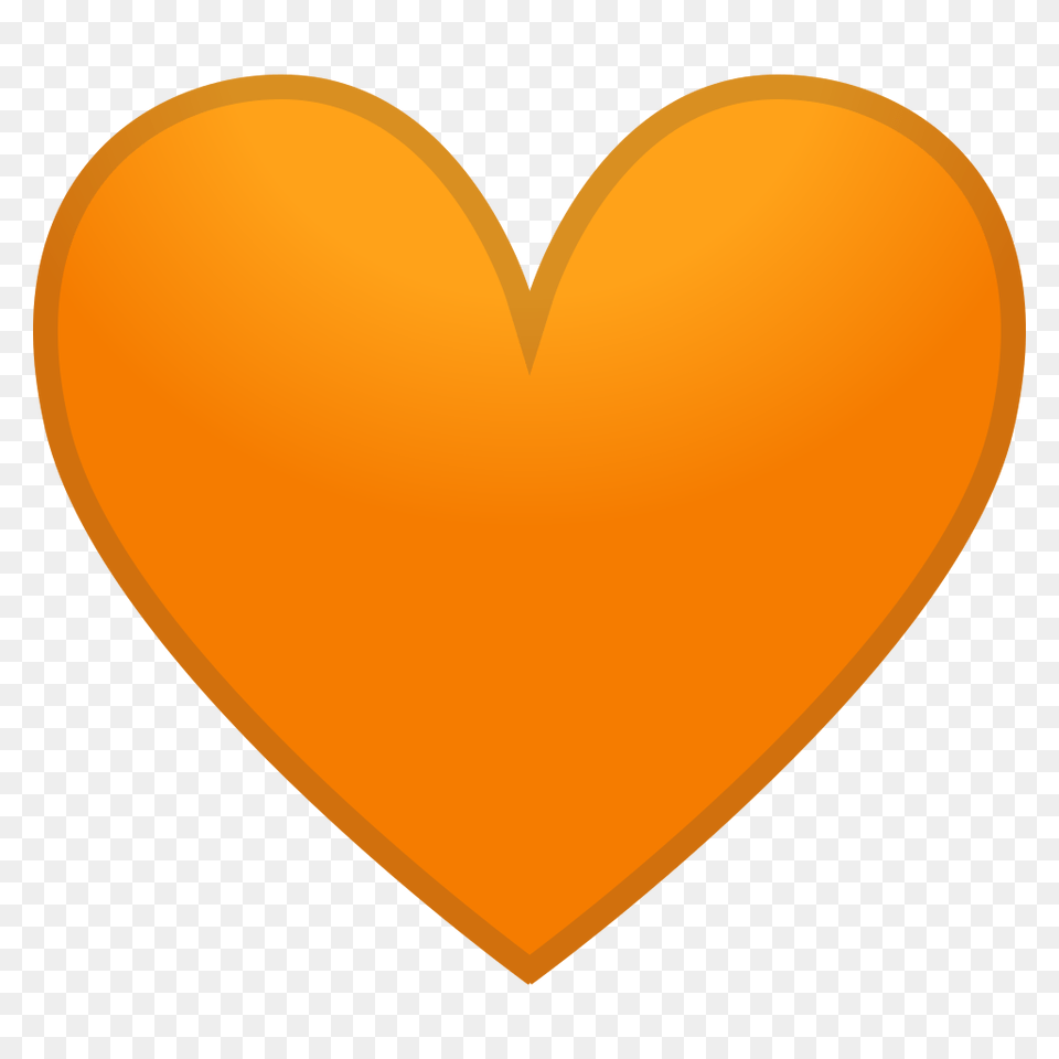 Orange Heart Icon Of Noto Emoji Emoji Heart Icon Orange, Astronomy, Moon, Nature, Night Free Png