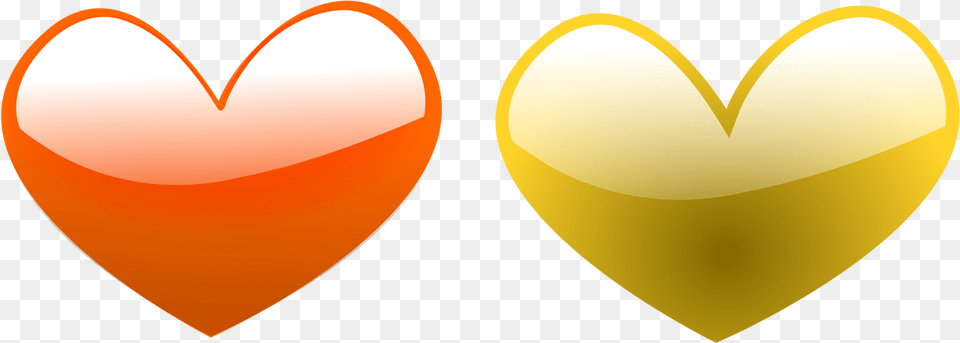 Orange Heart Love Clipart Orange Yellow Heart Transparent Png Image