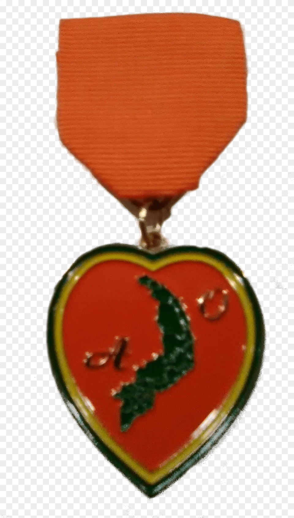 Orange Heart Medal Foundation Medal Application Solid, Accessories, Pendant Free Png Download