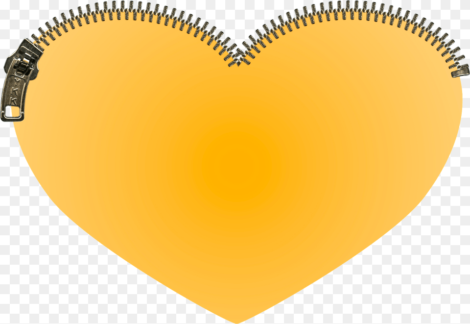 Orange Heart With Zip Clipart Png