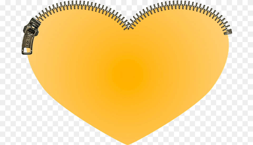 Orange Heart With Zip Clipart Girly Png