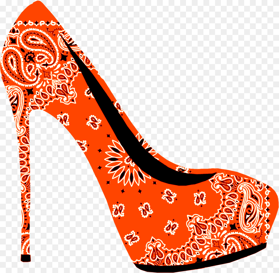 Orange Heel, Clothing, Footwear, High Heel, Shoe Free Png Download