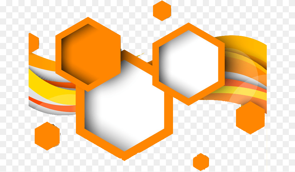 Orange Hexagon Shapes, Art, Graphics, Accessories, Formal Wear Free Transparent Png