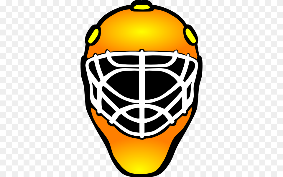 Orange Hockey Goalie Mask Clip Art, Helmet, Ammunition, Grenade, Weapon Free Png