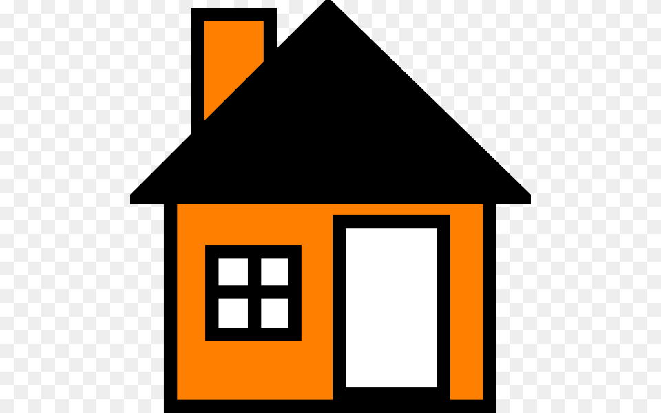Orange House The Clip Art At Clker Clipart House, Architecture, Building, Countryside, Hut Png Image