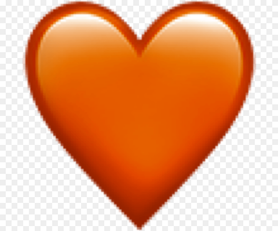 Orange Ios Heart Emoji Orange, Balloon Free Png