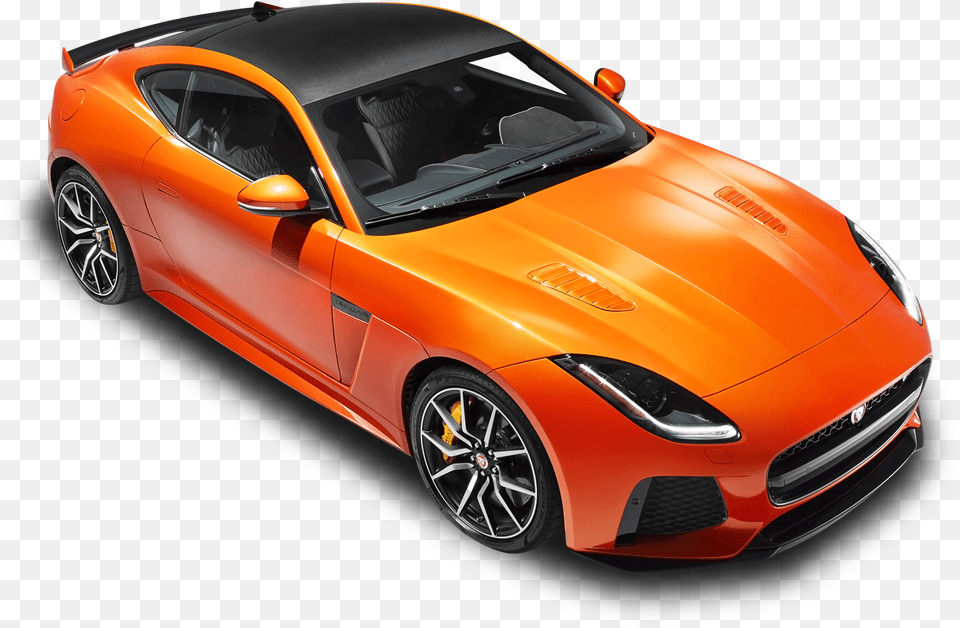 Orange Jaguar F Type Svr Coupe Top View F Type Svr Jaguar Price, Alloy Wheel, Vehicle, Transportation, Tire Png