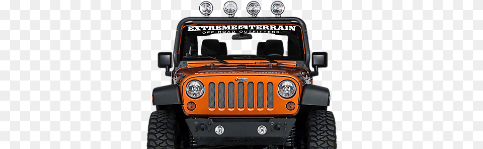 Orange Jeep Picture Jeep Wrangler 4 Lights, Car, Transportation, Vehicle, Machine Png