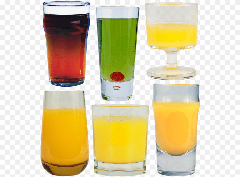 Orange Juice, Beverage, Glass, Alcohol, Beer Free Transparent Png