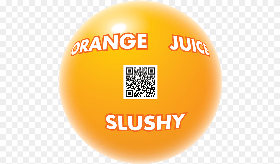 Orange Juice Ball Mysite Tchoukball, Sphere, Qr Code, Balloon Free Png Download