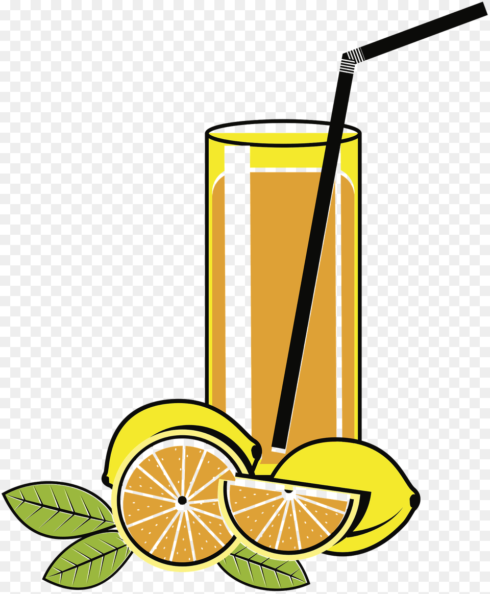 Orange Juice In A Glass Clipart, Beverage, Machine, Wheel, Fruit Png Image