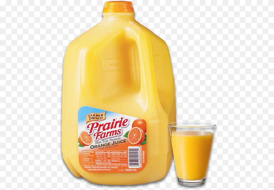 Orange Juice Prairie Farms Orange Juice Gallon, Beverage, Orange Juice Png Image