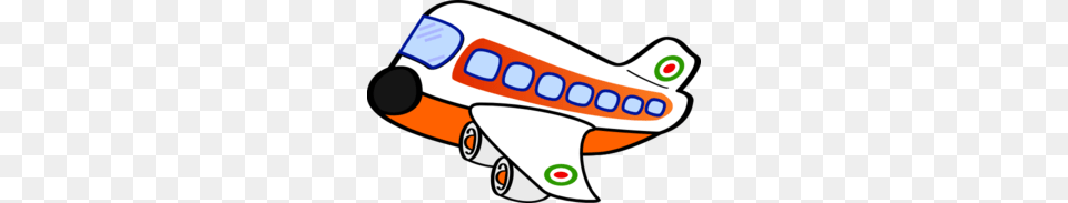 Orange Jumbo Jet Clip Art, Aircraft, Transportation, Vehicle, Airliner Free Transparent Png