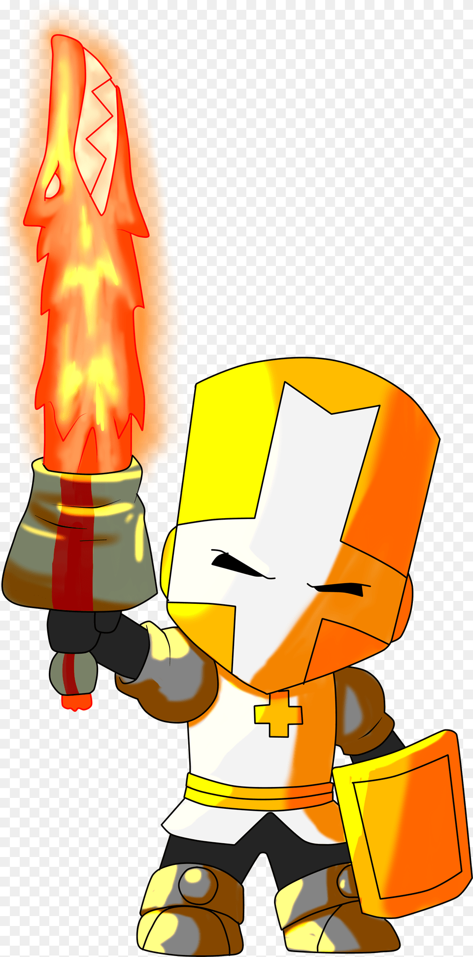 Orange Knight Castle Crashers Castle Crashers Fan Art, Light, Person, Face, Head Png Image